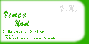 vince mod business card